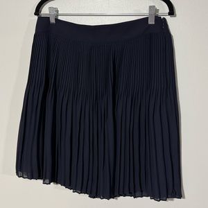 Ann Taylor Navy Mini-Skirt with Underlay